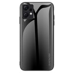 For Xiaomi Redmi Note 12 4G Tempered Glass Back Case Carbon Fiber Texture Soft TPU Frame Phone Cover