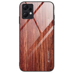 Xiaomi Redmi Note 12 4G mobilskal Stötsäkert Härdat Glas + TPU Trämönster Skal