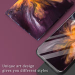 For Xiaomi Redmi Note 12 4G Marble Pattern Phone Case Tempered Glass+PC+TPU Hybrid Anti-Drop Shell