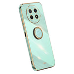 XINLI For Huawei Enjoy 60X Ring Kickstand Electroplating Phone Cover Soft TPU Anti-Fall Back Case