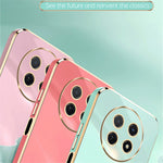 XINLI For Huawei Enjoy 60X Ring Kickstand Electroplating Phone Cover Soft TPU Anti-Fall Back Case