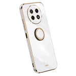 XINLI For Huawei Enjoy 60X Ring Kickstand Electroplating Phone Cover Soft TPU Anti-Fall Back Case