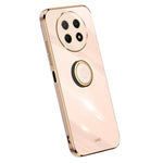 XINLI For Huawei Enjoy 60X Ring Kickstand Electroplating Phone Cover Soft TPU Anti-Fall Back Case