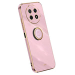 XINLI For Huawei Enjoy 60X Ring Kickstand Electroplating Phone Cover Soft TPU Anti-Fall Back Case