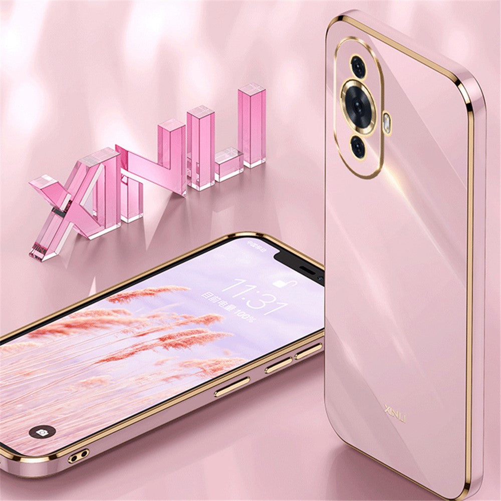 XINLI Anti-drop Phone Case for Huawei nova 11 / nova 12s 4G / nova 12 Lite 4G , Electroplated Precise Lens Cut-out TPU Cover