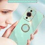 XINLI För Huawei Nova 11 Pro / Nova 11 Ultra Ringstativ Elektropläterat mobilskal Mjukt TPU Skyddsfodral