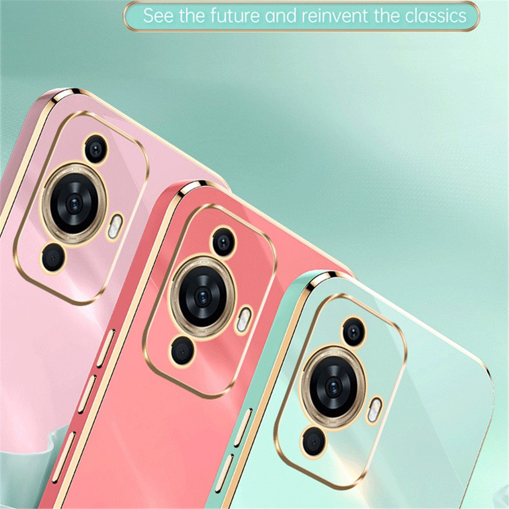 XINLI For Huawei nova 11 Pro / nova 11 Ultra Ring Kickstand Electroplated Phone Case Soft TPU Protective Cover