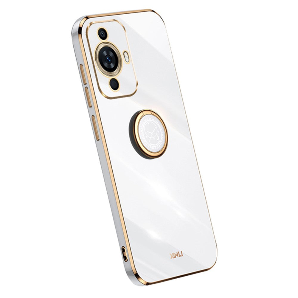 XINLI For Huawei nova 11 Pro / nova 11 Ultra Ring Kickstand Electroplated Phone Case Soft TPU Protective Cover