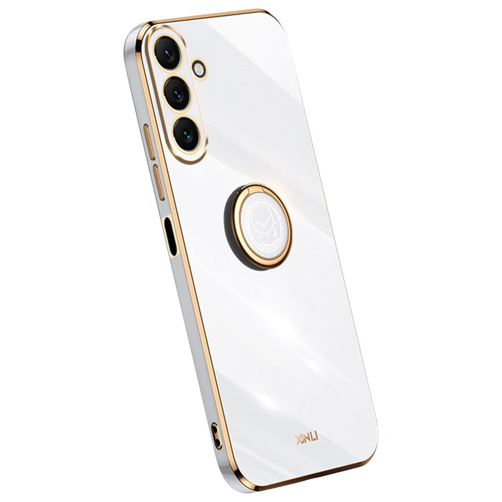 XINLI Ringstativ Mobilskal till Samsung Galaxy M54 5G / F54 5G Elektropläterat TPU-skal med precisa linsutskärningar
