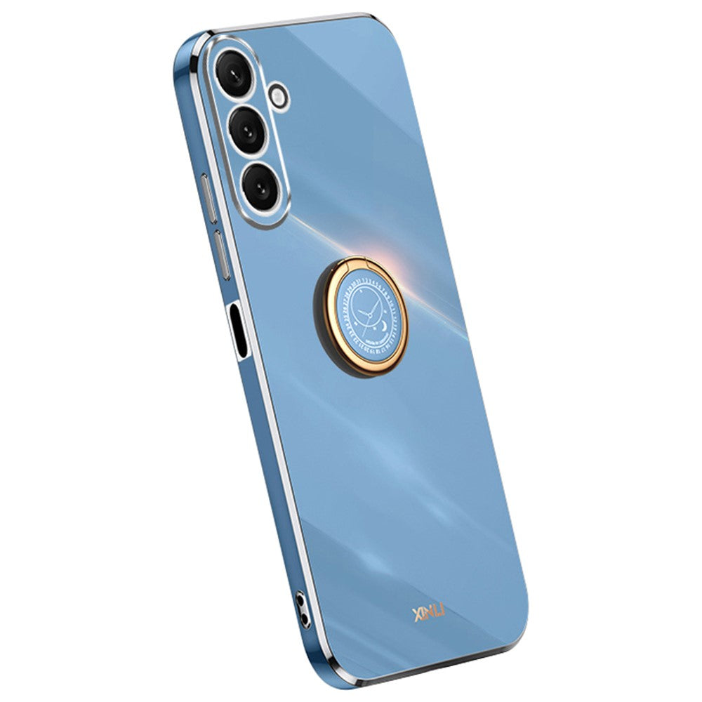 XINLI Ringstativ Mobilskal till Samsung Galaxy M54 5G / F54 5G Elektropläterat TPU-skal med precisa linsutskärningar