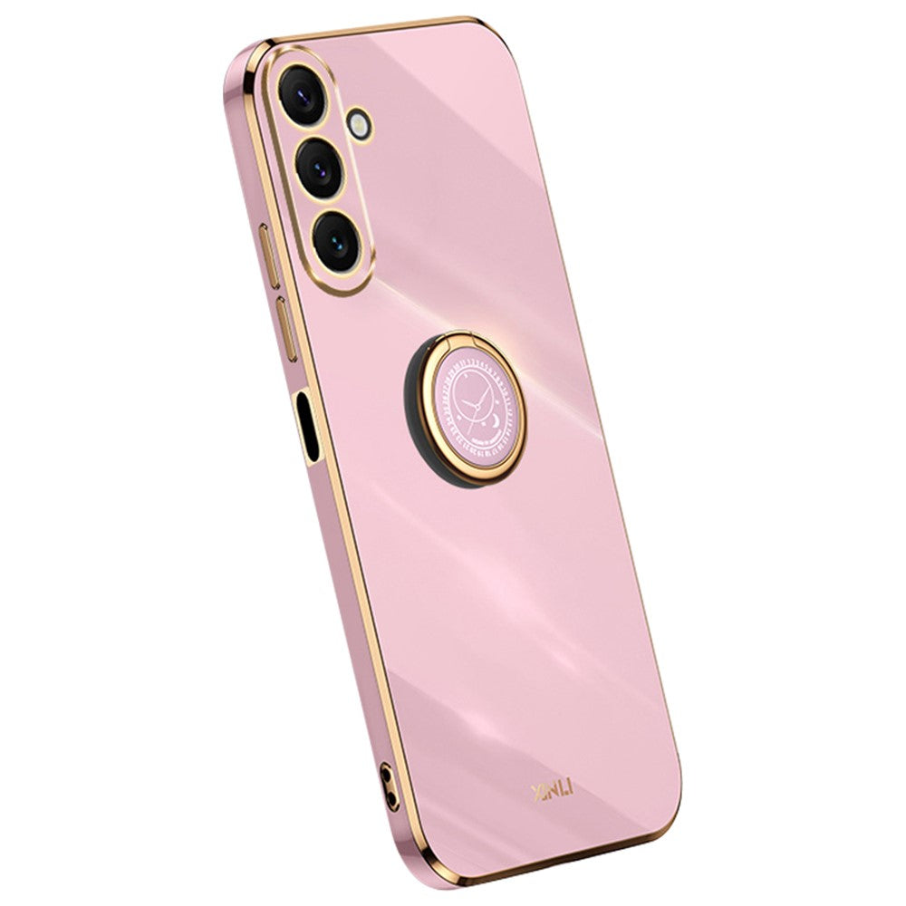 XINLI Ringstativ Mobilskal till Samsung Galaxy M54 5G / F54 5G Elektropläterat TPU-skal med precisa linsutskärningar