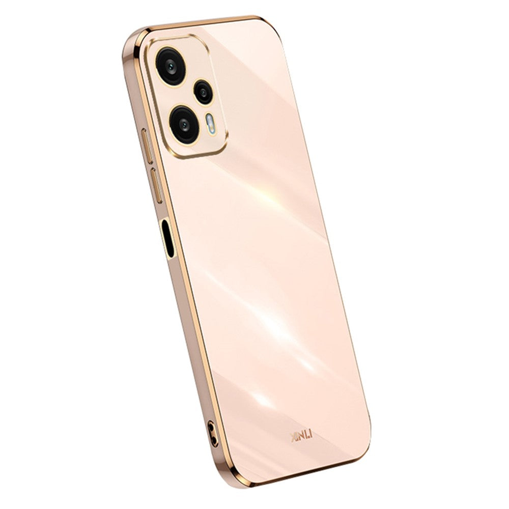 XINLI TPU-mobilcover med præcis objektivudskæring, galvaniseret og faldsikkert, til Xiaomi Redmi Note 12 Turbo / Poco F5 5G