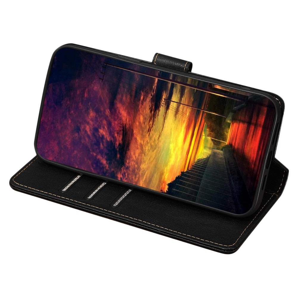 For Huawei P60 / P60 Pro RFID Blocking Wallet Phone Case Cowhide Texture Leather Phone Stand Cover