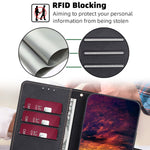For Huawei P60 / P60 Pro RFID Blocking Wallet Phone Case Cowhide Texture Leather Phone Stand Cover