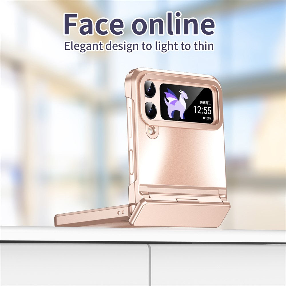 Hard PC Phone Case for Samsung Galaxy Z Flip4 5G, Matte Electroplating Folding Phone Cover