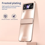 Hard PC Phone Case for Samsung Galaxy Z Flip4 5G, Matte Electroplating Folding Phone Cover