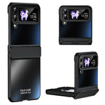 Hard PC Phone Case for Samsung Galaxy Z Flip4 5G, Matte Electroplating Folding Phone Cover