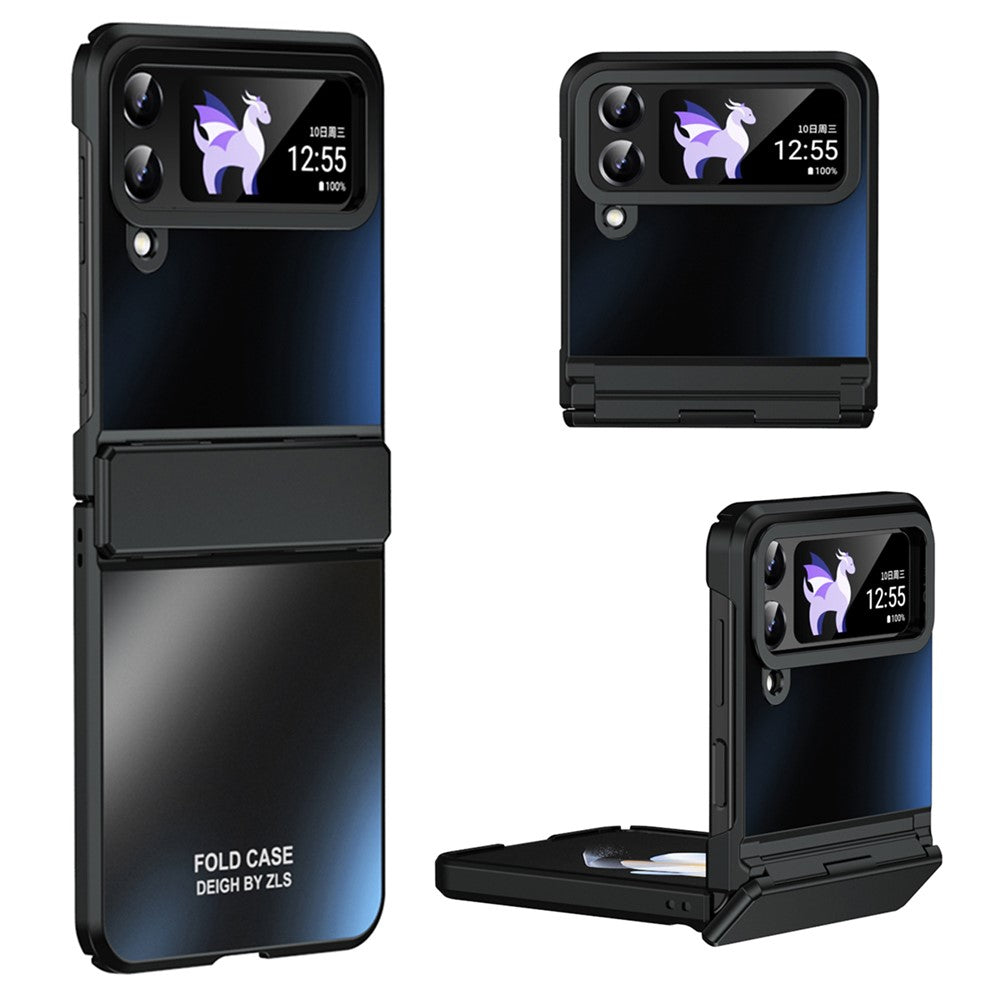 Hard PC Phone Case for Samsung Galaxy Z Flip4 5G, Matte Electroplating Folding Phone Cover