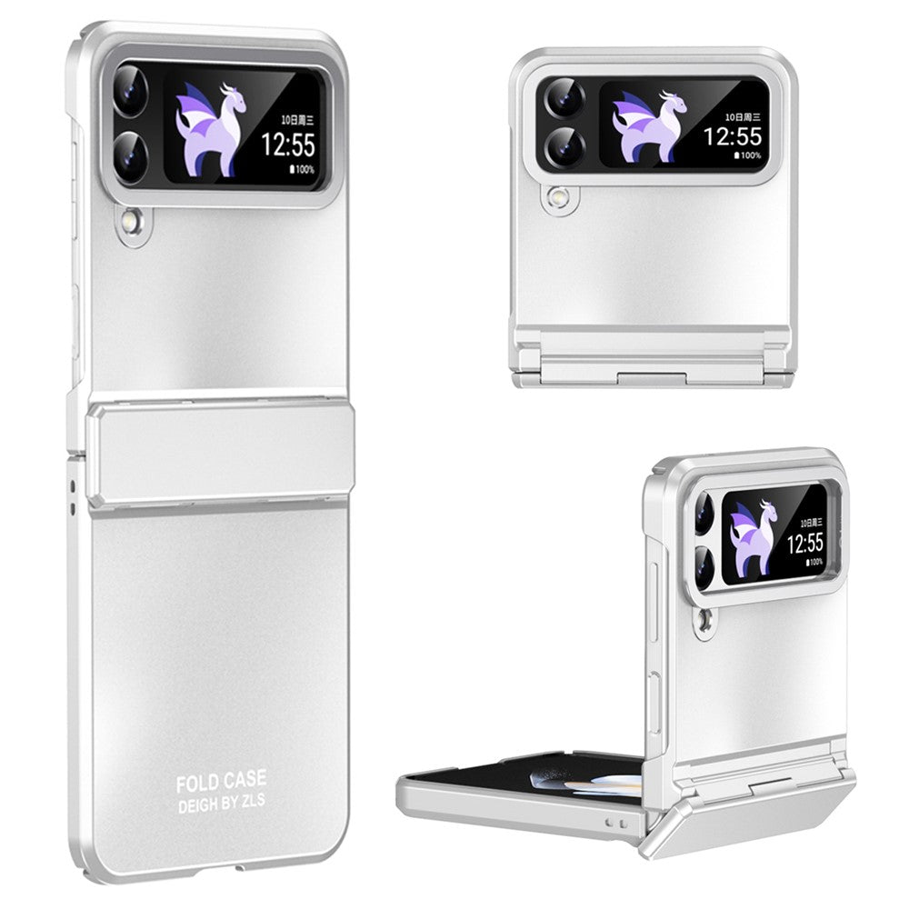 Hard PC Phone Case for Samsung Galaxy Z Flip4 5G, Matte Electroplating Folding Phone Cover