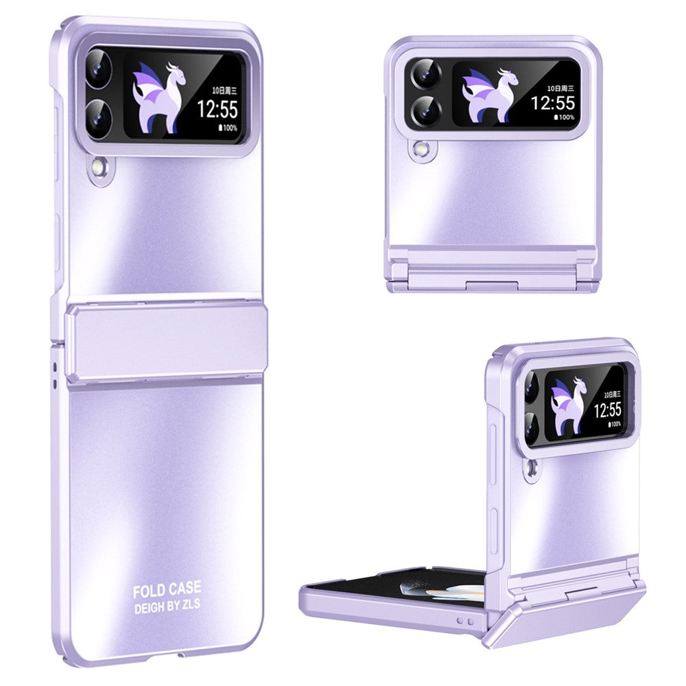 Hard PC Phone Case for Samsung Galaxy Z Flip4 5G, Matte Electroplating Folding Phone Cover