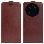 Vertical Flip Phone Case for Oppo Find X6 PU Leather Crazy Horse Texture Card Slot Cover