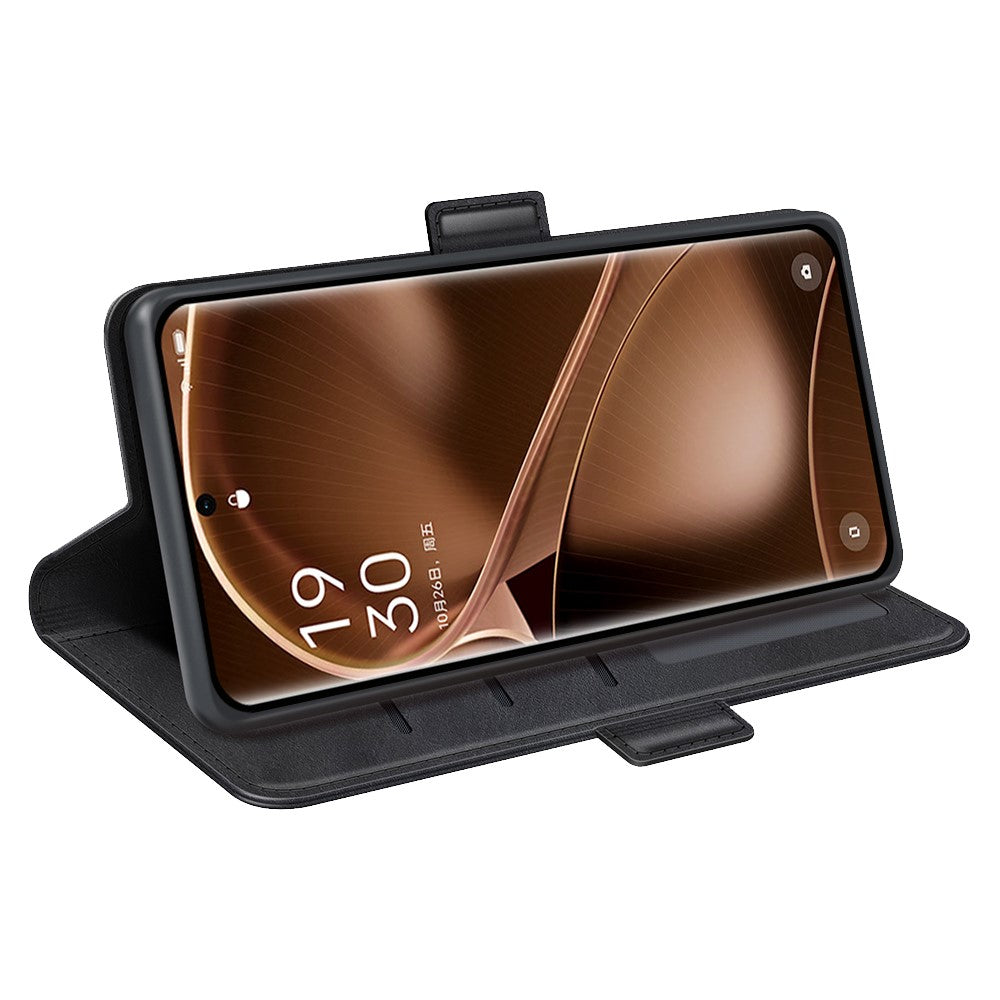 For Oppo Find X6 Magnetic Phone Cover PU Leather Wallet Phone Case Calf Texture Stand Phone Shell