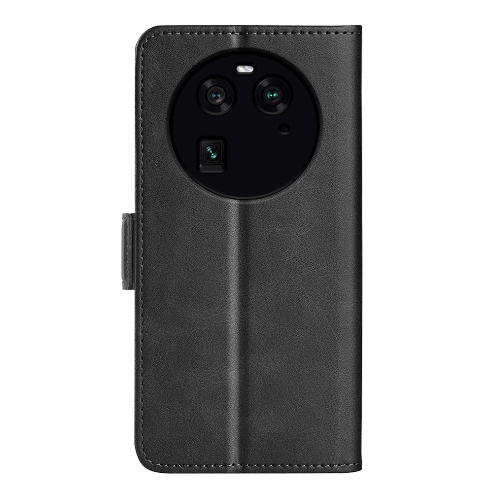 For Oppo Find X6 Magnetic Phone Cover PU Leather Wallet Phone Case Calf Texture Stand Phone Shell