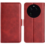 For Oppo Find X6 Magnetic Phone Cover PU Leather Wallet Phone Case Calf Texture Stand Phone Shell