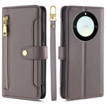 For Honor X40 5G / X9a 5G / Magic5 Lite 5G Leather Wallet Cover Zipper Pocket Phone Stand Case with 2 Straps