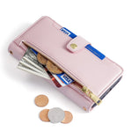 Wallet Cover for Huawei P60 / P60 Pro Zipper Pocket Anti-Scratch Leather Phone Stand Case with 2 Straps