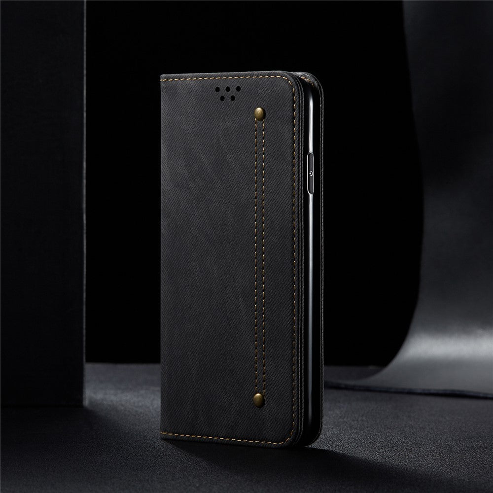 For Huawei nova 11 / nova 12s 4G / nova 12 Lite 4G Wallet Stand Phone Case PU Leather Jeans Cloth Texture Phone Cover