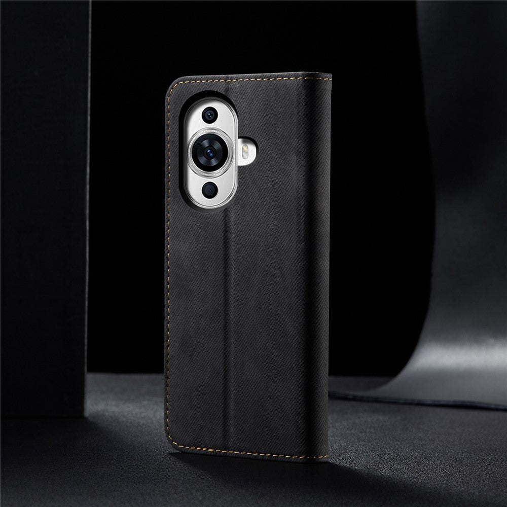 For Huawei nova 11 / nova 12s 4G / nova 12 Lite 4G Wallet Stand Phone Case PU Leather Jeans Cloth Texture Phone Cover