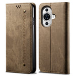 For Huawei nova 11 Pro / nova 11 Ultra Phone Case PU Leather Jeans Cloth Texture Wallet Stand Phone Cover