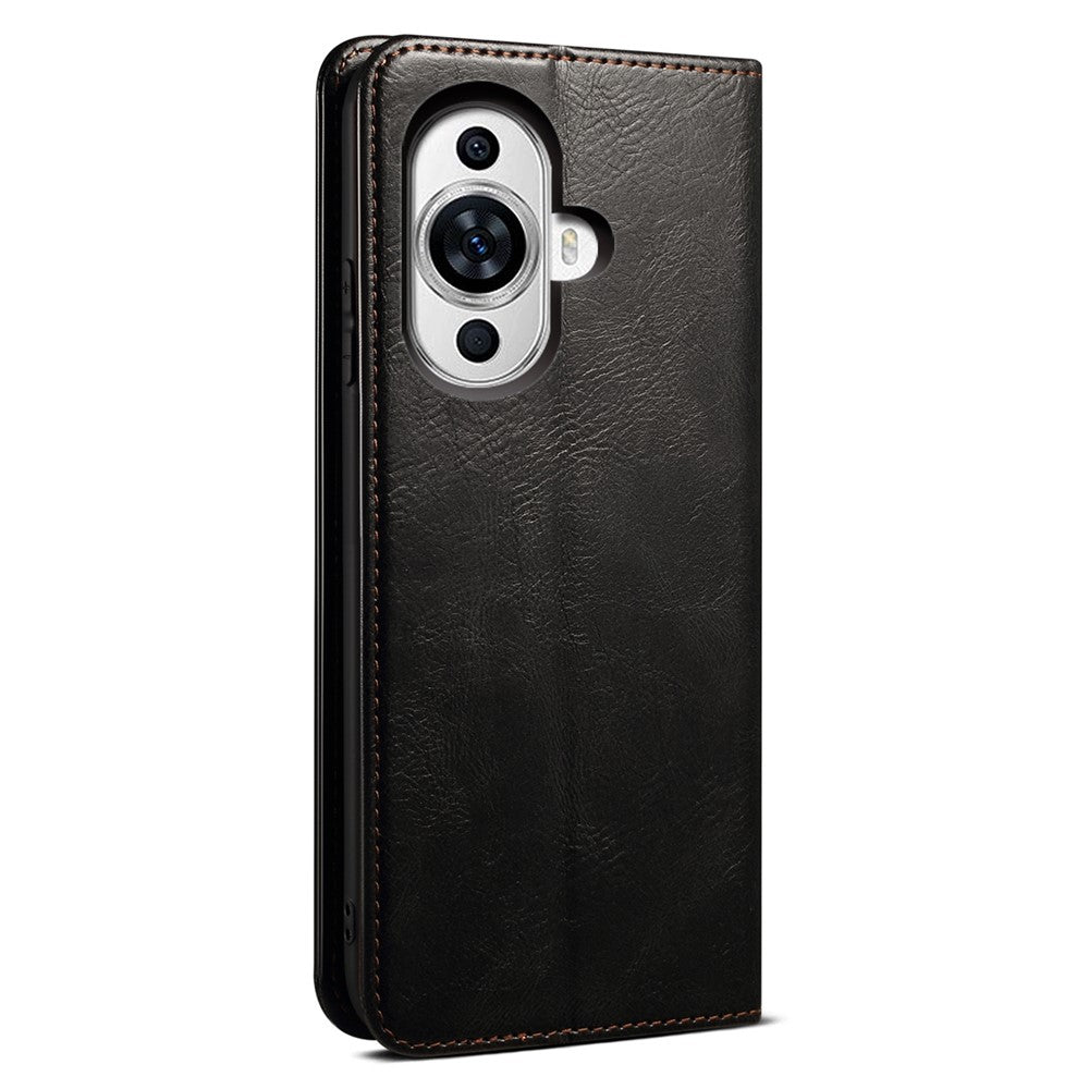 For Huawei nova 11 / nova 12s 4G / nova 12 Lite 4G Leather Cell Phone Cover Waxy Crazy Horse Texture Stand Wallet Phone Case