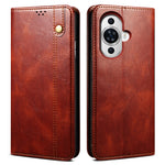 For Huawei nova 11 / nova 12s 4G / nova 12 Lite 4G Leather Cell Phone Cover Waxy Crazy Horse Texture Stand Wallet Phone Case
