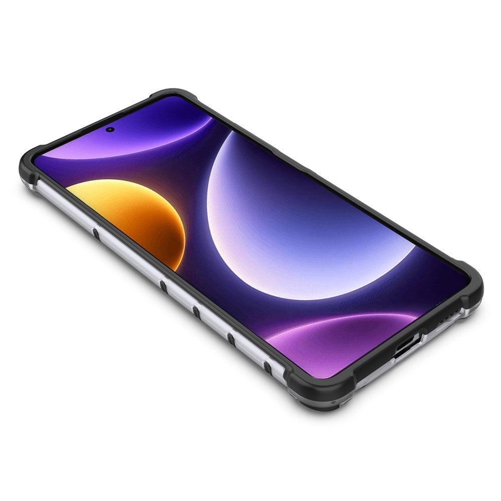 For Xiaomi Redmi Note 12 Turbo / Poco F5 5G Honeycomb Texture Phone Case TPU+PC Anti-drop Smartphone Cover