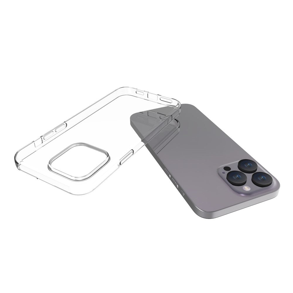 For iPhone 15 Pro Max Watermark-Free TPU Cell Phone Case Glossy Drop Resistant Mobile Phone Cover Shell