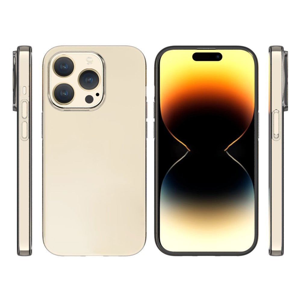 Vandmærkefrit TPU-telefoncover til iPhone 15 Pro, faldbestandigt, blankt mobiltelefoncover