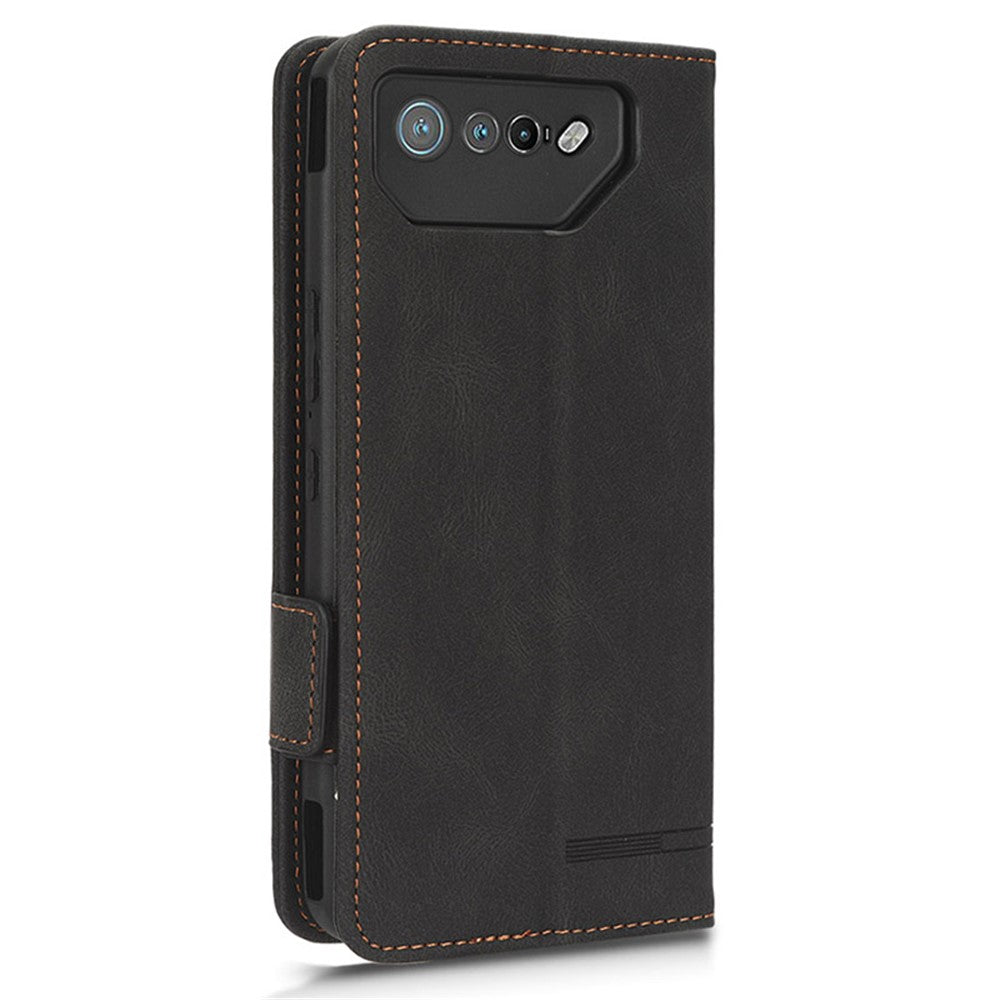 Til Asus ROG Phone 7 Ultimate 5G / ROG Phone 7 5G Hardware Decor PU Læder Telefoncover Pung Stativ Cover