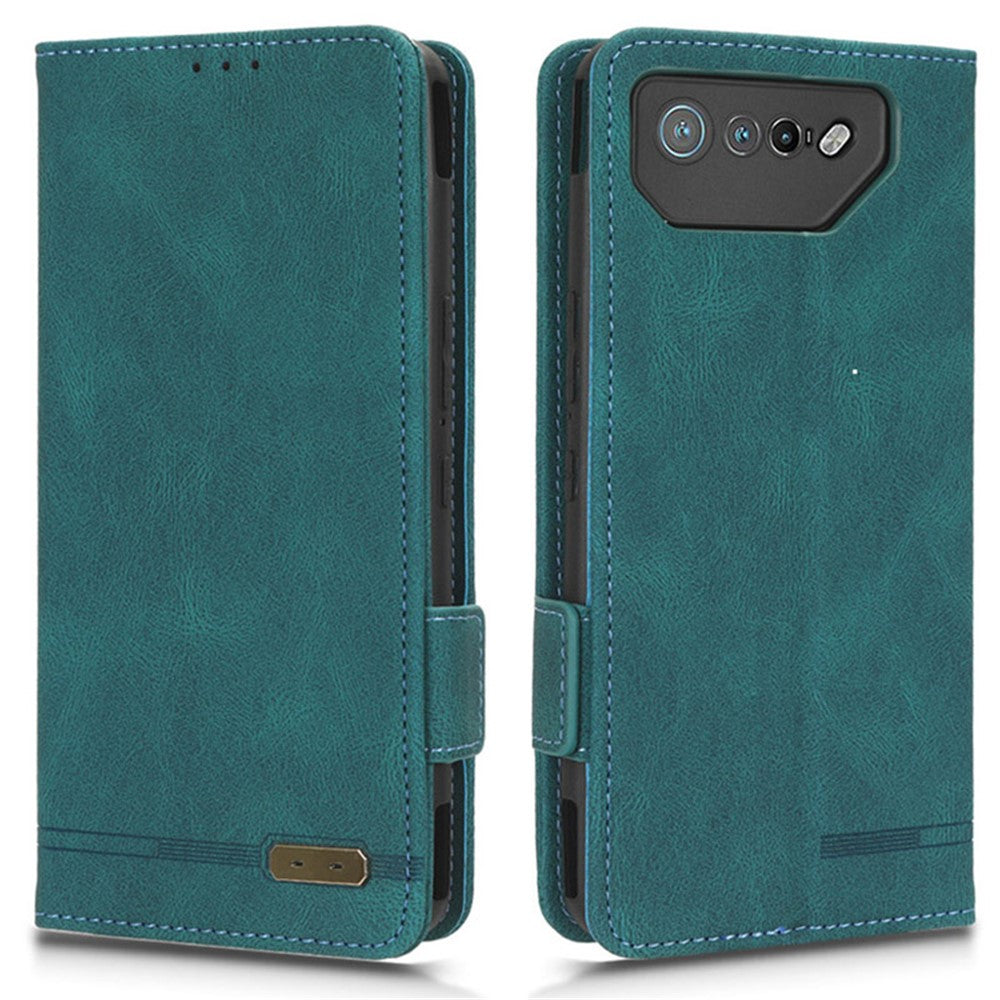 Til Asus ROG Phone 7 Ultimate 5G / ROG Phone 7 5G Hardware Decor PU Læder Telefoncover Pung Stativ Cover