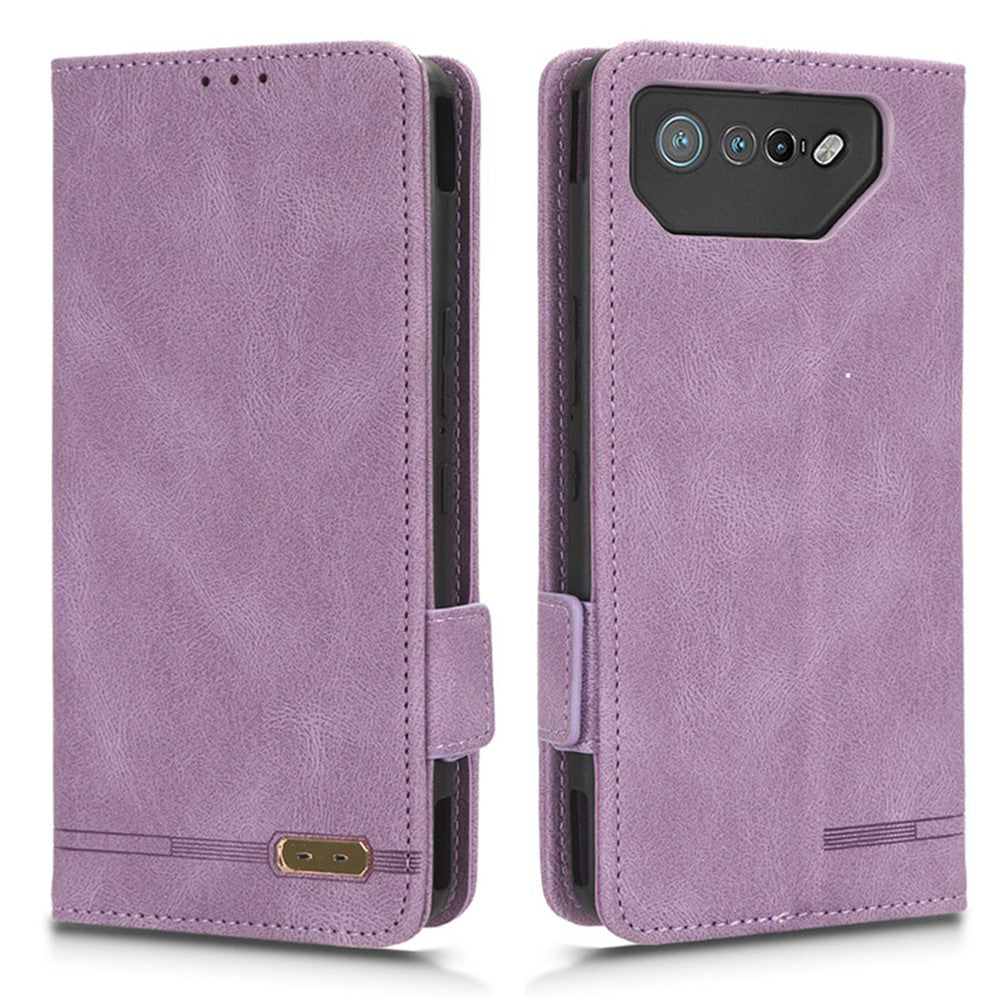 Til Asus ROG Phone 7 Ultimate 5G / ROG Phone 7 5G Hardware Decor PU Læder Telefoncover Pung Stativ Cover