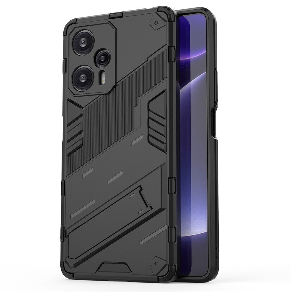 For Xiaomi Redmi Note 12 Turbo / Poco F5 5G Hard PC + Flexible TPU Phone Case Kickstand Shockproof Cover