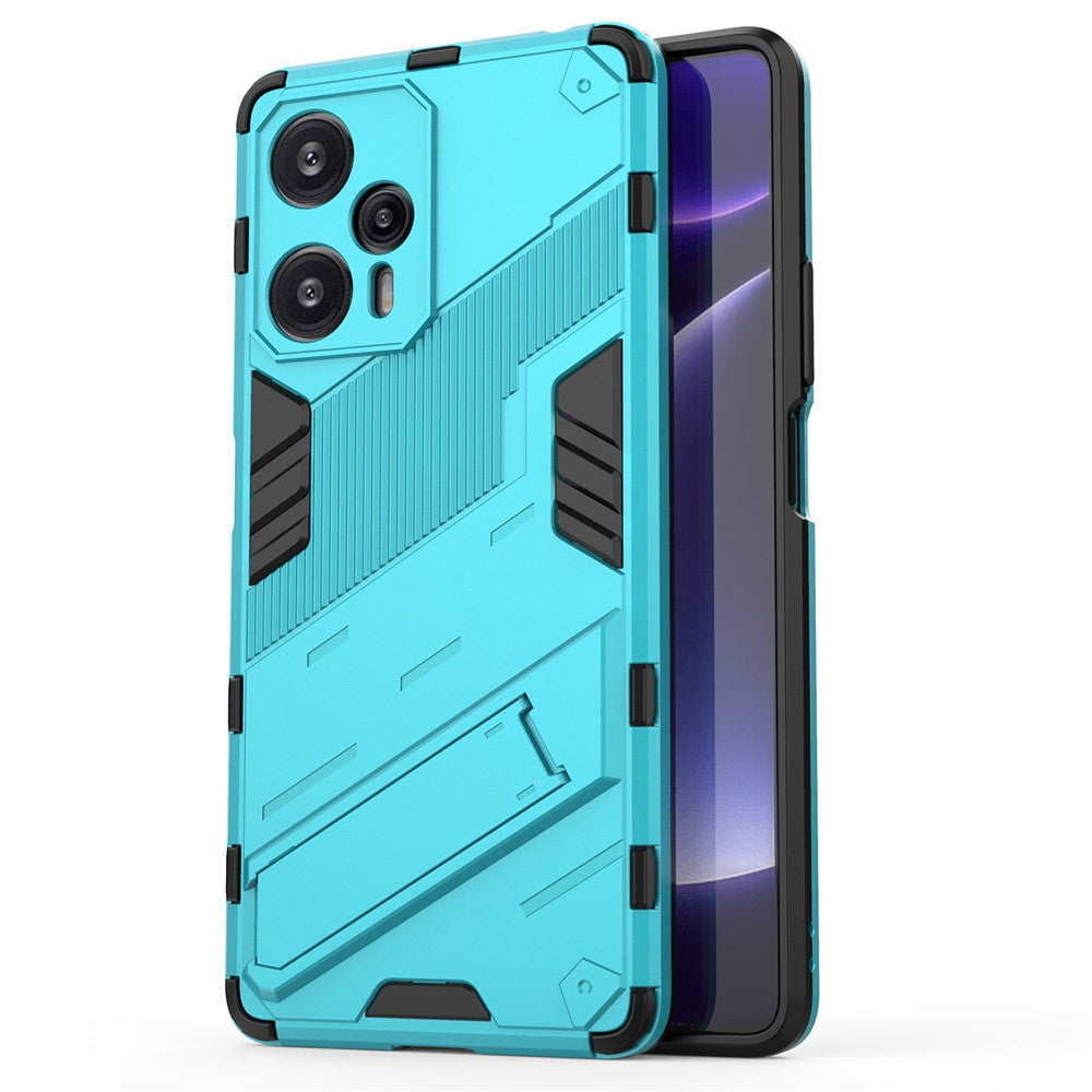For Xiaomi Redmi Note 12 Turbo / Poco F5 5G Hard PC + Flexible TPU Phone Case Kickstand Shockproof Cover