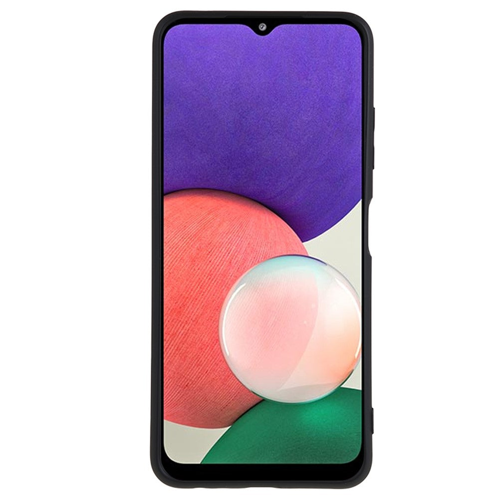 Til Samsung Galaxy A22 5G (EU-version) Fiberforing Gummibelagt TPU Cover Stødsikkert Telefoncover