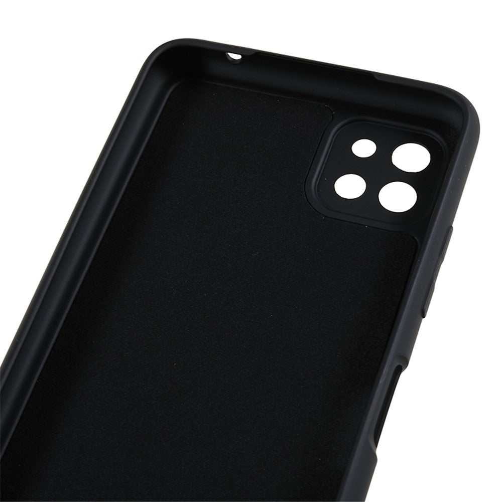 Til Samsung Galaxy A22 5G (EU-version) Fiberforing Gummibelagt TPU Cover Stødsikkert Telefoncover