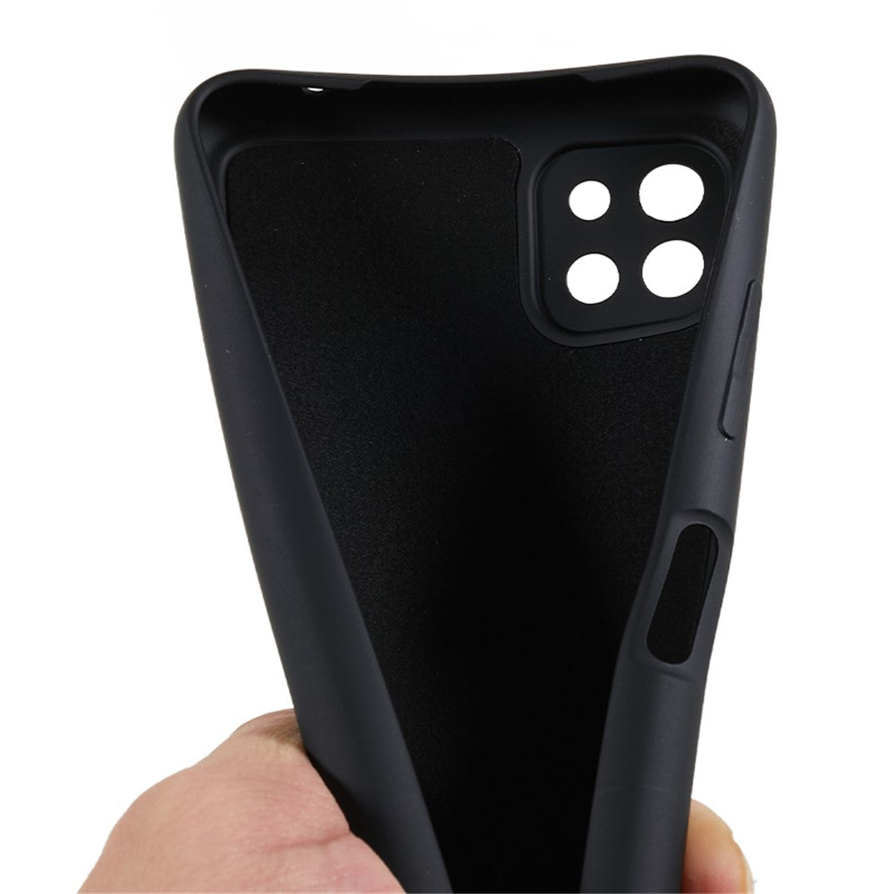 Til Samsung Galaxy A22 5G (EU-version) Fiberforing Gummibelagt TPU Cover Stødsikkert Telefoncover
