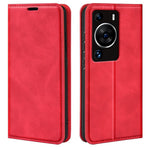 Huawei P60 Pro Skin-touch Läderfodral med Plånbok, Folio-fodral med Flip-stativ, Mobilskal