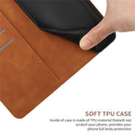 HT05 PU Leather Case for Samsung Galaxy A32 4G (EU Version) Imprinted Line Wallet Stand Skin-touch Cover
