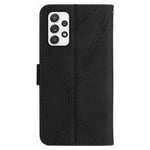HT05 For Samsung Galaxy A33 5G Cell Phone Wallet Stand Case Imprinted Line Leather Phone Cover