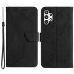 HT05 til Samsung Galaxy A13 4G telefonlædercover, præget linje, tegnebogsstativ, telefoncover